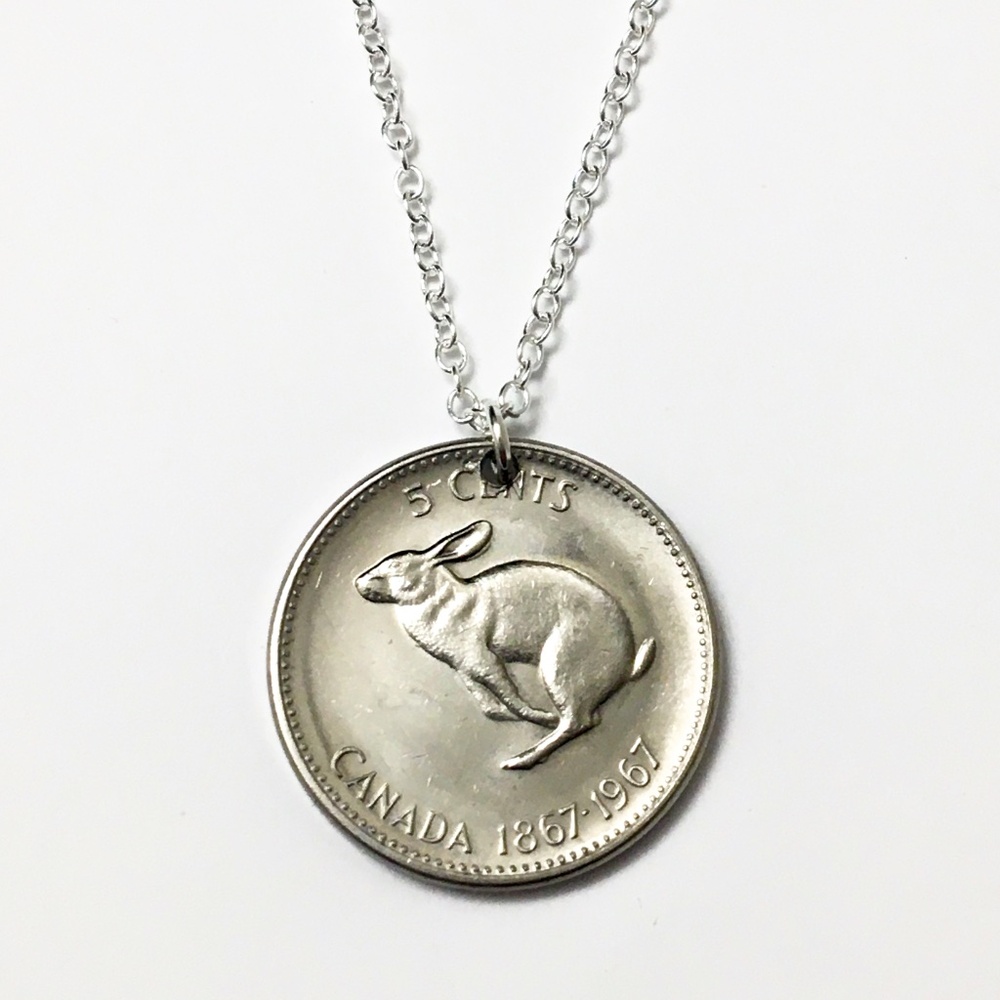 Vintage 1967 Lucky Coin Necklace, 18-inch Stamped “925”